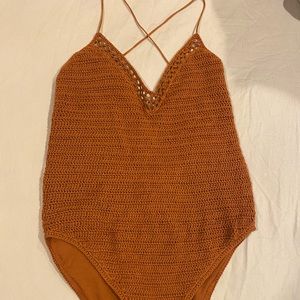 One piece crochet swimsuit